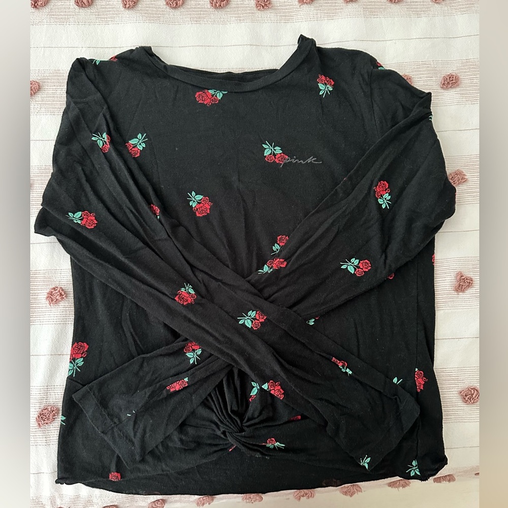 VS PINK Crop Knot Top